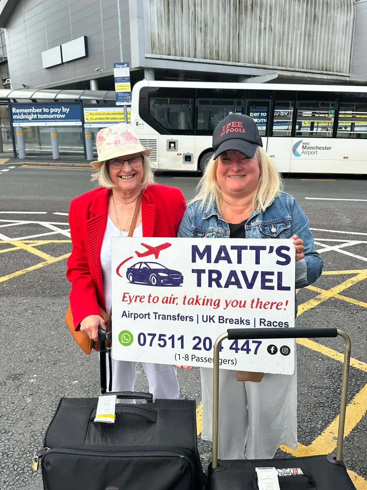 Matt's Travel passengers greeted at Manchester Airport